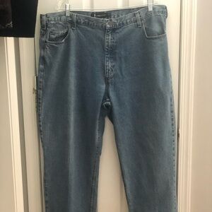 𝅺LANESBORO Mens washed blue jeans‎ denim size 42x32